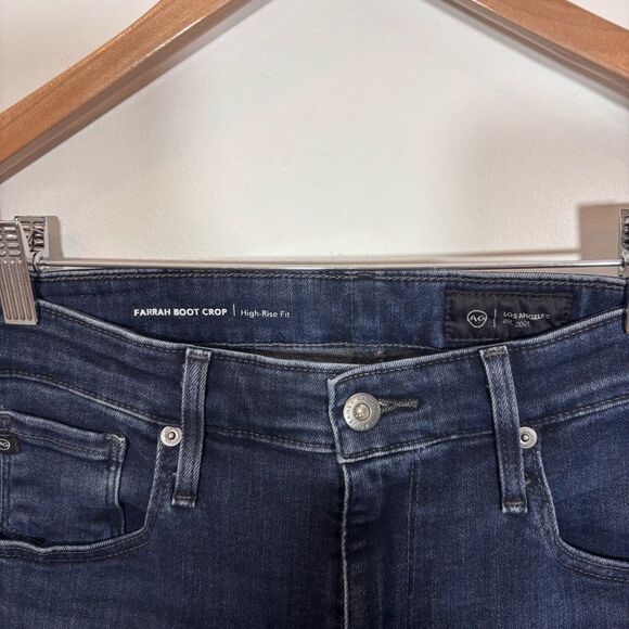 AG Farrah Raw Hem Boot Crop Jeans Size 29 High Rise 27” inseam - Picture 9 of 13